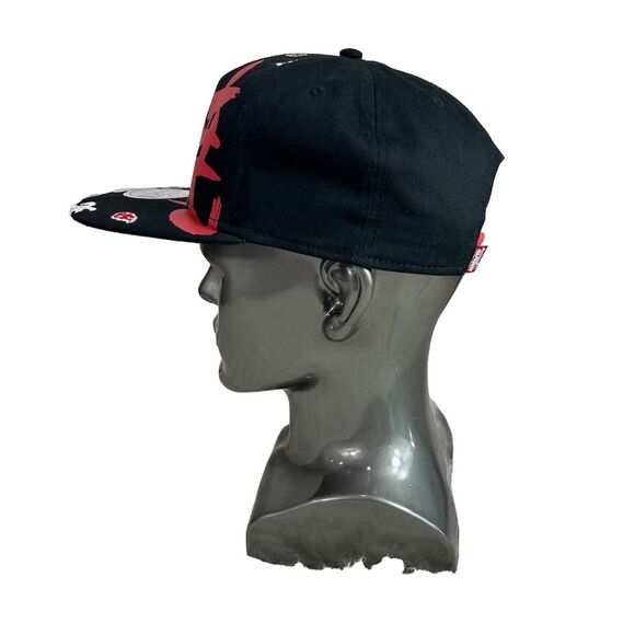 Naruto Shippuden Akatsuki Kanji Black Snapback Hat Unisex Adjustable - Picture 2 of 8